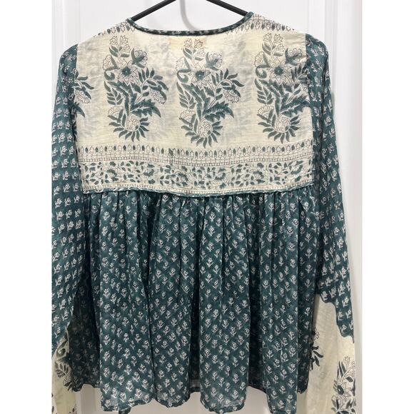 Daughters of India Rooh Long Sleeves Blouse in Pine Sz XS - Picture 10 of 12